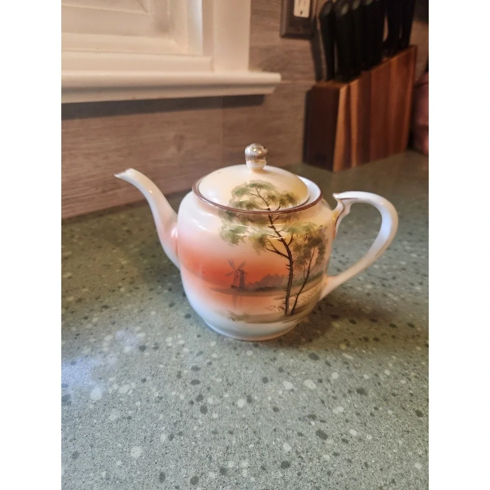 Antique 1911-1921 Nippon Japan Tree in the Meadow Teapot